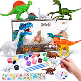 Pickwoo Dinosaur Painting Kit-Paint Your Own Sets Kids Science Arts and Crafts Σετ με 12 χρώματα ασφαλή και μη τοξικά, Παιχνίδια δεινοσαύρων Πασχαλινές χειροτεχνίες Δώρα Παιδι