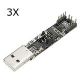 Module de port série TTL RS485 RS232 USB 3 en 1 de 3 pièces avec puce CP2102 de 2Mbps