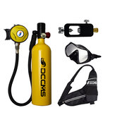 DCCMS Conjunto de 6 mini cilindros de mergulho de 1L, equipamento portátil de oxigênio de reposição para mergulhadores recreativos.