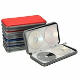 Carteira de armazenamento portátil de plástico para CD DVD com caixa rígida e alça 80x Disc Hard Box Bag Holder