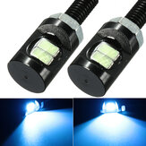 2pcs DC 12V LED License Plate Light Screw Bolt Eagle Eye Lamp For Motorcycle Car Blue