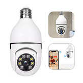 E27 izzóval működő WiFi megfigyelő kamera vezeték nélküli éjjellátóval, automatikus ember követést végző otthoni panoráma biztonsági monitor