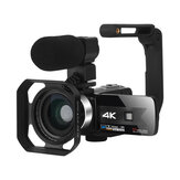 KOMERY K1 56MP Zoom 16X Telecamera Video 4K Camcorder per Youtube Live Stream Visione Notturna IR Registratore Video HD DV Fotocamera Digitale Controllo WiFi APP Stabilizzazione dell'Immagine a 5 Assi Anti-shake Con Microfono Stabilizzatore Maniglia