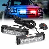 LED Strobe lámpák előététőről 2 az 1-ben figyelmeztető lámpa 12V 6W a SUV Kamion Tetőn kívüli autóhoz