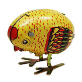 Wind Up Chick Tin Toy Opwindbaar Veertje Pikken Kip Vintage Stijl