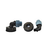 Wassertankventilanschluss für S60x6 IBC-Tonnenfässer, 20/25/32 mm Ellbogenauslassadapter, Fittingteile für Fässer