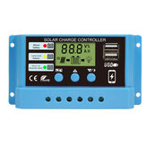 30A 20A 10A Solar Charge Controller 12V 24V Auto Solar Panel PV LCD Controller Voor Loodaccu