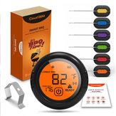 Draadloze smartphone bluetooth BBQ Vleesthermometer Digitale thermometer met 6 temperatuursondes