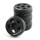 4PCS Rally Drift On-Road Tires Wheels 12mm Hex for 1/10 HPI KYOSHO TAMIYA TT02 RC Car Vehicles Model Parts