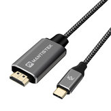 Mantistek® TH1 4K@60Hz Type-C USB 3.1 To HDMI 2.0 Braided Cable For Laptop Projector Smartphone TV 