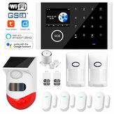 Kits de sistemas de alarma WIFI GSM Tuya Smart Home con sensor de puerta, timbre WiFi, sensor de movimiento/detector de seguridad para el hogar