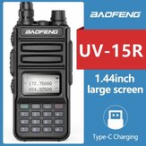 2022 Baofeng UV-15R Walkie Talkie 10W Alta potencia 999 Canales Dual Banda Transmisor de radios UHF VHF Cargador USB Radio bidireccional