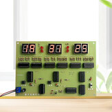 6-Bit Digital Clock Switch Kit Electronic Clock Pure Number Sub Teaching Training Welding DIY Parts