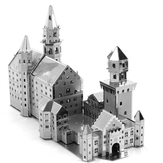 Aipin DIY 3D Puzzle Stainless Steel Model Kit Neuschwanstein Castle Silver Color