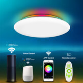 Plafonnier intelligent LED OFFDARKS LXD-XG36 avec contrôle vocal WIFI, variation RGB et contrôle via une application dans le salon, la chambre et la cuisine.