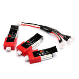 3Pcs XK K120 RC Helicopter Parts Batteries With Charging Cable