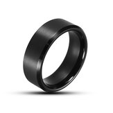 8mm Tungsten Steel High Polished Ring Anti-Scratch Finger Ring for Men Jewelry