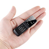 LONG-CZ J9 0,66 Polegada 300mAh Menor Flip Phone bluetooth Dialer FM Magic Voice Viva-voz Fone de ouvido Mini Card Phone