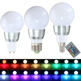 Ampoule LED à changement de couleur RGB et à intensité variable E27 E14 GU10 3W avec télécommande 85-265V