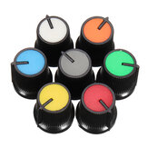 10 pièces rouge/bleu/orange/gris/vert/blanc/jaune en plastique pour potentiomètre conique rotatif trou 6mm bouton