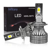 Faróis de LED para carro H7 H4 110W 7600LM 6500K lâmpadas brancas à prova d'água IP68
