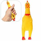 Сжать желтого кричащего резинового курицу-игрушку для собаки сигнальной свисток для снятия стресса Подарок