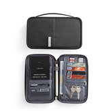 Bolsa de armazenamento de cartões de viagem com bloqueio RFID, carteira de passaporte e organizador de documentos