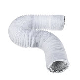Tubo de humo de doble capa de PVC y papel de aluminio de 4 pulgadas de diámetro y de 4,92 a 26,25 pies de largo con agujero de escape flexible.