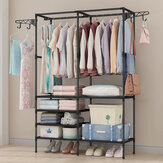 108x36x170cm Storage Rack Clothes Shelf Hanger Garment Stand Closet Organizer Wardrobe Rail