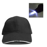 Regulowany rowerowy kapelusz z 5 diodami LED zasilanymi baterią, zewnętrzny kapelusz baseballowy.