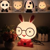 Adorabile lampada da tavolo per camera da letto di bambini con cagnolino, orsetto, coniglio e panda luci notturne 220V