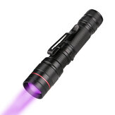 Linterna XANES con luz ultravioleta LED zoomable, luz ultravioleta UV 395 nm Linterna morada Lámpara AA con batería
