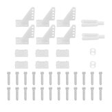 6PCS Λευκό Πλαστικό Κέρατο Τιμονιού για το RC Αεροπλάνο Volantex 742-5 Phoenix Evolution 1600mm/2600mm