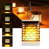 Lámpara colgante solar con efecto de llama de 75 LED para exteriores, resistente al agua, para decorar jardines y árboles