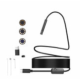 7mm 6LED Waterproof Rigid Free Bending Type C Endoscope Borescopes Inspection Camera for Xiaomi Samsung PC