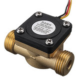 G1/2 Inch Copper Water Flow Sensor Liquid Temperature Controlled Switch Flowmeter