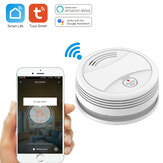 Detector de humo inteligente Wifi Tuya Sensor 80DB Alarma Detector de humo de incendios Wifi Protección contra incendios Alarma de seguridad para el hogar Smart Life APP