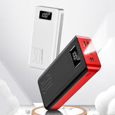 Bakeey 30000 мАч DIY Power Bank Чехол LED Flash Легкая быстрая зарядка для iPhone XS 11Pro Huawei P40 Pro Mi10 S20 + Note 20