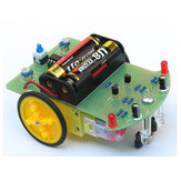 10PCS Mini Electronic Tracking Robot Car DIY Kit With Reduction Motor