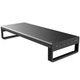 Vaydeer USB 3.0 Soporte de monitor de aluminio Soporte para portátil de metal Elevador Soporte de transferencia de datos y carga