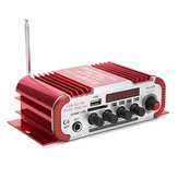 Kentiger ™ HY600 12V Rot Auto und Motorrad Dual Channel Universal Amplifier mit Mikrofon