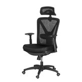 BlitzWolf® BW-HOC6 bureaustoel mesh middagrust stoel met verborgen uitschuifbare voetsteun Verstelbare hoofdsteun en lendensteun Ademende mesh Grote kantel- en schommelfunctie voor op kantoor of thuis