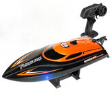HXJRC HJ812 2.4G 4CH RC Boot Hoge Snelheid LED Licht Speedboot Waterdicht 25 km/u Elektrische Racevoertuigen Modellen Meren Zwembaden Afstandsbediening Speelgoed