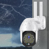 Câmera de segurança PTZ WIFI impermeável para exteriores sem fios IP CCTV IR 122LED 1080P