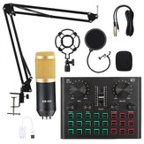 Набор микрофона BM800 Pro Condenser с универсальной звуковой картой V8 Plus Bluetooth