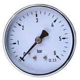 TS-60-6 Mini Hoog Nauwkeurigheidsdrukmeter 0-6 bar 1/4 Manometer Druktester Voor Brandstof Lucht Olie Vloeistof Water