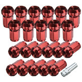 20db M12x1.25MM piros acél tuner kerékfülke anya reteszelő kulccsal