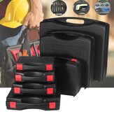 Estuche negro resistente de PP para herramientas con asa, caja de almacenamiento, organizador portátil