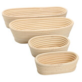 Длинные овальные корзины для хранения теста для хлеба Banneton, корзины для хранения брота из ротанга, расстойка для хлеба, рост 4 размера