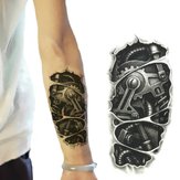 Autocollants provisoires de tatouage de transfert imperméables de bras de modèle de machine 3D